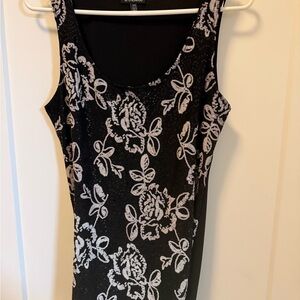 Le Chateau Black and White Top medium floral